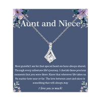 Jeka Aunt Gifts from Niece, Ifinity Love Heart Aunt and Niece Pendant Necklace for Women Girls Best Aunt Ever Necklace Jewelry Gifts for Auntie Birthday Christmas Gifts-JK-002B