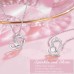 Jeka Grandma/Mom Necklace Heart CZ Stone Necklace Mothers Day Birthday Christmas Gifts-JK-007-Heart-GM