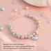 Jeka Charm Bracelets for Girls, Pink Pearl Heart Charm Bracelets Christmas Jewelry Gifts for Daughter Granddaughter Niece Big Sister Girls-MY-101-Big Sisters gifts
