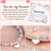 Jeka Charm Bracelets for Girls Flower Girls, Pink Pearl Heart Charm Bracelets Christmas Jewelry Gifts for Girls Flower Girls-MY-102-Girls gifts