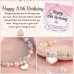 Jeka Happy Birthday Gifts for 10 Year Old Girls, 10th Birthday Pink Pearl Heart Charm Bracelets Gifts for Girls Daughter Granddaughter Niece Cousin-MY-100-10 Birthday gifts