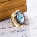 Jeka Evil Eye Ring Jewelry Hippie Punk Cool Rings Mal De Ojo Turkish Protection-gold