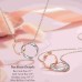 Jeka Grandma Granddaughter Necklace,Gifts For Grandma,Rose Gold Double Circle Necklace Generations Mothers Day Gifts for Grandma Christmas Birthday Gifts for Grandmother Nana Gigi Granddaughter Gifts from Grandma-JK-009-GMD