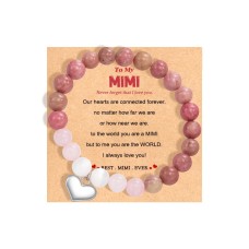 Jeka Mimi Gifts for Grandma Best Grandma Gifts from Granddaughter, Mimi Bracelet Present for Grandmother Birthday Gifts for Mimi Christmas Valentine Mother's Day Gift---JK-013-MIMI