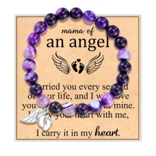Miscarriage Gifts for Mothers - Miscarriage Memorial Angel Wings Bracelet Pregnancy Loss Bracelet - Encouragement Mother Bracelet Sympathy Jewelry Gifts for Mom Women Friends Wife-JK-014-angel br
