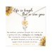 Get Well Soon Gifts for Women, Sunflower Necklace Hypoallergenic Jewelry Life is Tough But So Are You Inspirational Motivational After Surgery Gifts for Women Girls Mom Wife Sister Friends--JK-015-GWS Neck