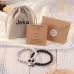 Jeka Matching Bracelets for Couples, Pulseras Para Parejas Pinky Promise Bracelet Distance Relationship Gifts His and Hers Valentines Day Birthday Anniversary Christmas Gifts for Boyfriend Girlfriend Him Her Women Men---JK-016-BS