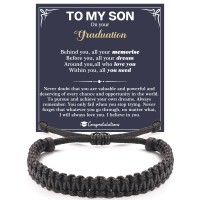 Graduation Gifts for Son, to My Son Bracelet from Mom Dad, Graduation Bracelet, College High School Graduation Gifts for Him 2023, Meaningful Inspirational Grad Gifts for Men---JK-018-to my son