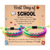 Jeka Back to School Gifts, First Day of School Bracelets Gifts, Mommy Me Matching Bracelets, Mom and Son Bracelet, Back to School Bracelet, First 1st Day of School Bracelets Gifts, Sister Brother Daughter Son Gifts---JK-022-SCH-colorful