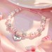 Jeka Happy Birthday Gifts for 7 Year Old Girls, 10th Birthday Pink Pearl Heart Charm Bracelets Gifts for Girls Daughter Granddaughter Niece Cousin MY-100-7 Birthday gifts