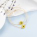 Jeka Handmade Sunflower Boho Bracelet Friendship Jewelry for Women Girl 2 Set-2M