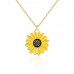 Jeka Handmade Sunflower Boho Bracelet Friendship Jewelry for Women Girl 2 Set-necklace