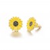 Jeka Handmade Sunflower Boho Bracelet Friendship Jewelry for Women Girl 2 Set-earring