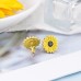 Jeka Handmade Sunflower Boho Bracelet Friendship Jewelry for Women Girl 2 Set-earring